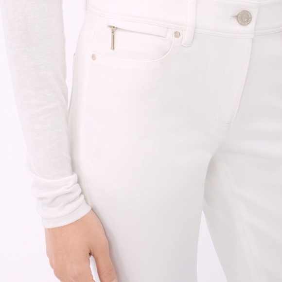 WHBM PONTE KNIT SKINNY PANTS in Ecru | Sz 2L - Picture 2 of 7